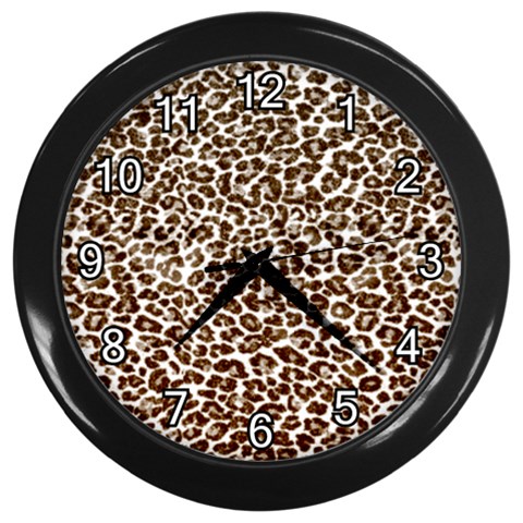 Just Snow Leopard Wall Clock (Black) from UrbanLoad.com Front