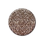 Just Snow Leopard Rubber Round Coaster (4 pack)