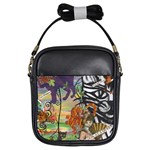 Cats May Look At A Queen Girls Sling Bag