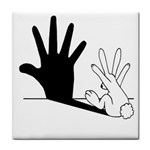 Rabbit Hand Shadow Ceramic Tile