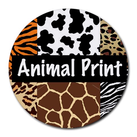 Animal Print	 Round Mousepad from UrbanLoad.com Front