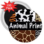 Animal Print	 3  Magnet (100 pack)