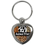 Animal Print	 Key Chain (Heart)
