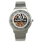 Animal Print	 Stainless Steel Watch