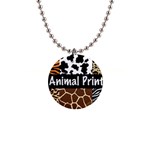 Animal Print	 1  Button Necklace