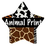 Animal Print	 Star Ornament (Two Sides)