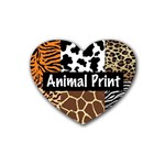 Animal Print	 Heart Coaster (4 pack)