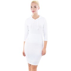 Quarter Sleeve Hood Bodycon Dress