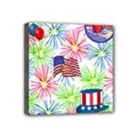 Patriot Fireworks Mini Canvas 4  x 4  (Framed)