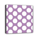 Lilac Polkadot Mini Canvas 6  x 6  (Framed)