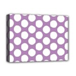 Lilac Polkadot Deluxe Canvas 16  x 12  (Framed) 
