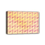 Geometric Pink & Yellow  Mini Canvas 6  x 4  (Framed)