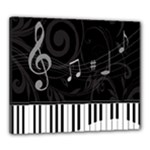Whimsical Piano keys and music notes Canvas 24  x 20  (Stretched)