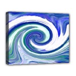 Abstract Waves Deluxe Canvas 20  x 16  (Framed)