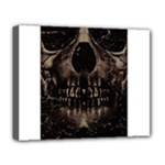 Skull Poster Background Deluxe Canvas 20  x 16  (Framed)