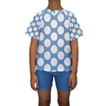 Blue Polkadot Kid s Short Sleeve Swimwear