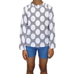 Grey Polkadot Kid s Long Sleeve Swimwear