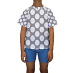 Grey Polkadot Kid s Short Sleeve Swimwear