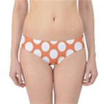 Orange Polkadot Hipster Bikini Bottoms