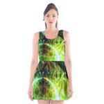 Dawn Of Time, Abstract Lime & Gold Emerge Scoop Neck Skater Dress