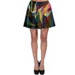 Northern Lights, Abstract Rainbow Aurora Skater Skirt