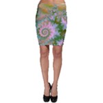 Rose Forest Green, Abstract Swirl Dance Bodycon Skirts