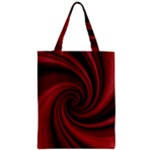Elegant red twist Zipper Classic Tote Bag