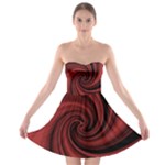 Elegant red twist Strapless Bra Top Dress