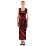 Elegant red twist Fitted Maxi Dress