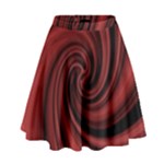 Elegant red twist High Waist Skirt