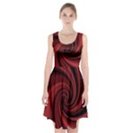 Elegant red twist Racerback Midi Dress