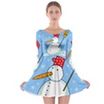 Snowman Long Sleeve Skater Dress