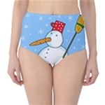 Snowman High-Waist Bikini Bottoms