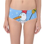 Snowman Mid-Waist Bikini Bottoms