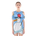 Snowman Cutout Shoulder Dress