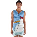 Snowman Wrap Front Bodycon Dress