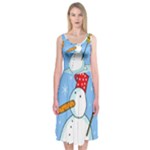 Snowman Midi Sleeveless Dress