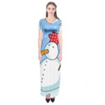 Snowman Short Sleeve Maxi Dress