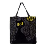 Black cat - Halloween Grocery Tote Bag