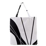 White and Black  Grocery Tote Bag