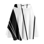 White and Black  High Waist Skirt