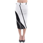 White and Black  Midi Pencil Skirt