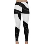 White and black decorative design Yoga Leggings 