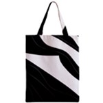 White and black decorative design Zipper Classic Tote Bag