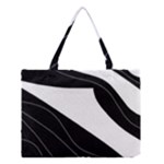 White and black decorative design Medium Tote Bag