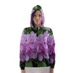 Purple Rhododendron Flower Hooded Wind Breaker (Women)