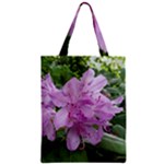 Purple Rhododendron Flower Zipper Classic Tote Bag