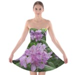 Purple Rhododendron Flower Strapless Bra Top Dress