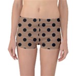 Polka Dots - Black on French Beige Reversible Boyleg Bikini Bottoms