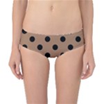 Polka Dots - Black on French Beige Classic Bikini Bottoms